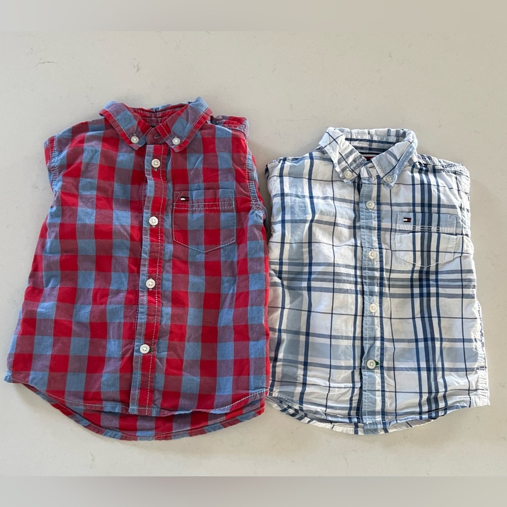 Tommy Hilfiger plaid button up shirts